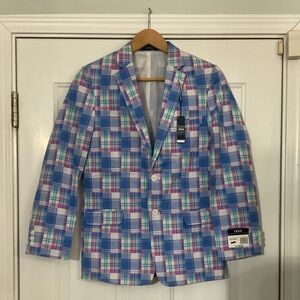 Izod Blue Plaid Blazer